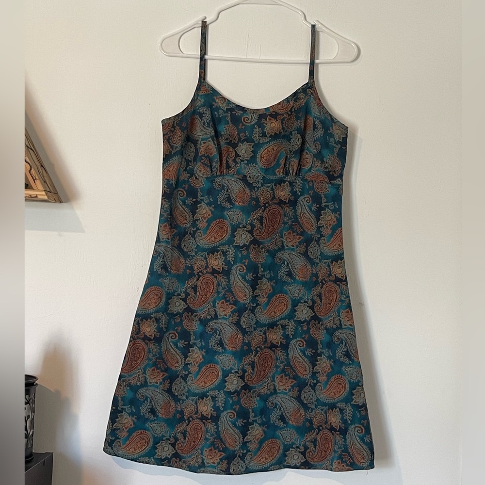 Byer Too! Vintage Elegant Paisley Spaghetti Strap Midi Dress